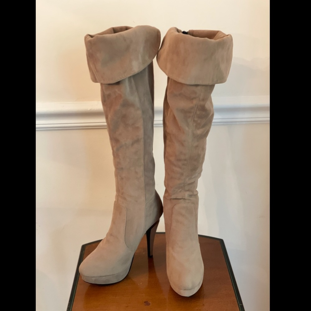 Flag-J Suede Knee Boots